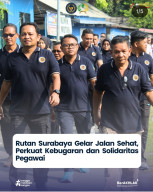 Rutan Surabaya Gelar Jalan Sehat, Perkuat Kebugaran dan Solidaritas Pegawai Surabaya — Rumah Tahanan (Rutan) Kelas I Su