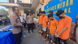 Komplotan Begal Spesialis 24 TKP Berhasil Dibekuk Polsek Sunggal Medan. Polsek Sunggal