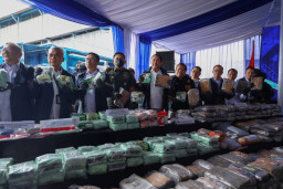 BNN Musnahkan Lebih dari 300 Kg Narkotika Hasil Pengungkapan Kasus Nasional