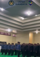 Perkuat Pengamanan Nataru 2025–2026, Lapas Kelas I Surabaya Gelar Apel Siaga dan Tegaskan Disiplin Pegawai