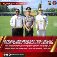 Prestasi Internasional Harumkan Institusi, Polres Madiun Beri Penghargaan Tokoh Jiu Jitsu SEA Games 2025