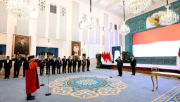 Presiden Prabowo Saksikan Pengucapan Sumpah Adies Kadir sebagai Hakim Konstitusi, Sekaligus Lantik Wakil Menteri Keuanga