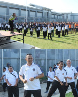 Bangun Rutan Sehat dan Humanis, Rutan Kelas I Surabaya Gelar Senam Pagi Bersama Warga Binaan