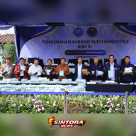 BNN Musnahkan 103 Kg Narkotika dan 990 Ml MDMB-4EN-PINACA, 10 Tersangka Diamankan