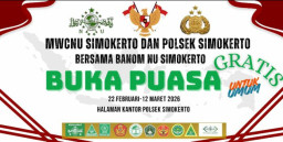MWCNU Simokerto Gandeng Polsek dan Banom NU, Ribuan Warga Nikmati Buka Puasa Gratis
