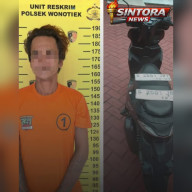 GELAP MATA, PRIA BERTATO NEKAT CURI MOTOR TETANGGA KOS DI SURABAYA, DIBEKUK KURANG DARI 24 JAM