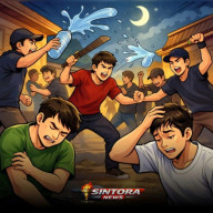 RICUH PATROLI SAHUR DI GRESIK, DUA PEMUDA DIBACOK USAI SALING LEMPAR BOM AIR