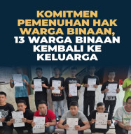 Komitmen Pemenuhan Hak Warga Binaan, 13 WBP Lapas Kelas I Malang Kembali ke Pangkuan Keluarga