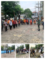 Koramil 0830/07 Simokerto Pimpin Karya Bakti ASRI, Bersihkan Pintu Air dan Fasum di Depan SMK PGRI 10 Surabaya