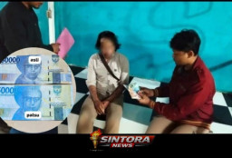PRIA ASAL GRESIK DICIDUK SAAT DIDUGA AKAN EDARKAN UANG PALSU, POLISI KEJAR SATU PELAKU LAIN