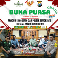 Polsek Simokerto dan MWCNU Bagikan Berkah Ramadan, Buka Puasa Bersama Warga di Jalan Kapasan
