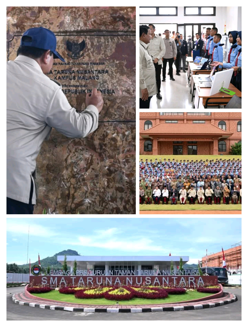 Resmikan SMA Taruna Nusantara Malang, Prabowo Dorong Lahirnya Generasi Unggul Berkarakter